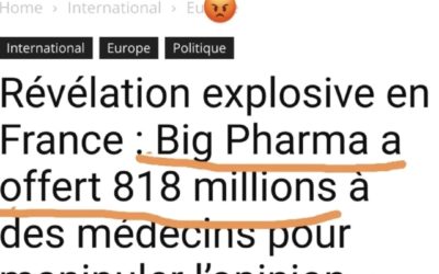 Big Pharma a offert 818 millions aux médias